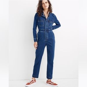 Madewell Denim Slim Coverall Jumpsuit in Stanwick Wash